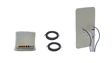 роутер ZTE MF283 с кабелем и внешней 4g LTE mimo 2x17 dbi антенной