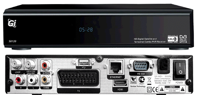 спутниковый ресивер GI 8120 с онлайн проигрывателем видео spark